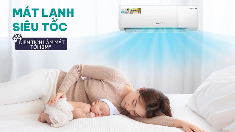 Livotec DH09 Inverter làm mát nhanh cho phòng 15m2
