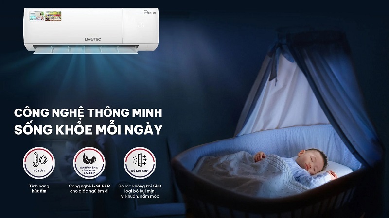 Điều hòa Livotec DH09 sống khỏe mỗi ngày với công nghệ thông minh