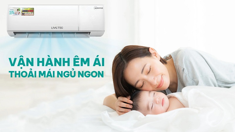 Máy lạnh Livotec DH09 vận hành êm ái phù hợp phòng ngủ